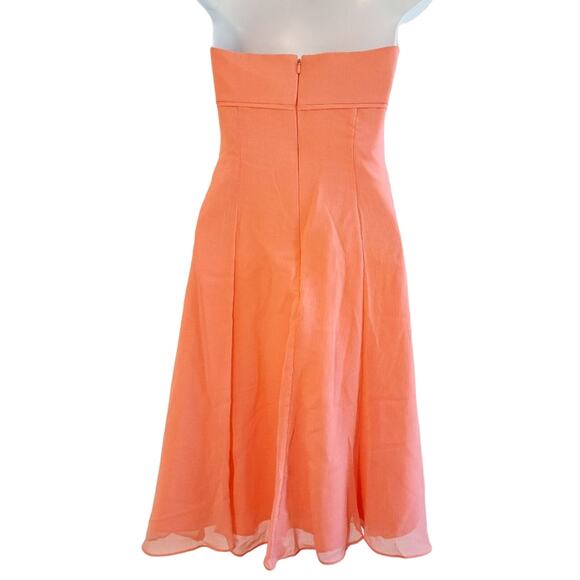 David's Bridal Sequin Strapless Chiffon Dress - Picture 6 of 9